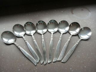 Oneida Community Plate South Seas Pattern 8 Soup Spoons