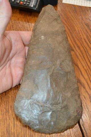 Large Dover Chert Mississippian Flared Spade Williamson Co,  Tn 8.  75 X 4.  25