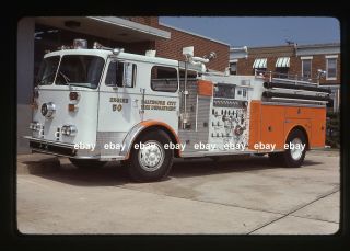 Baltimore Md E50 1981 Seagrave Pumper Fire Apparatus Slide