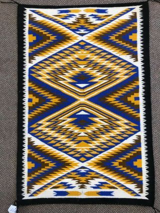 Navajo Weaving (rug) Eye Dazzler 24x35 Native American Handmade