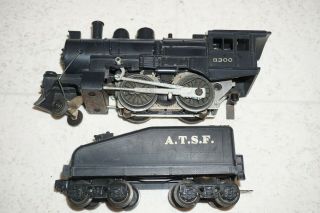 Vintage Lionel O Gauge Line Steam Locomotive And Tender 8300 Atsf Lionel