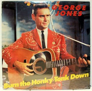 Rare Country Lp - George Jones - Burn The Honky - Tonk Down - Rounder -