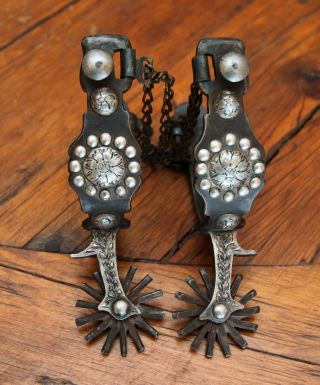 Complete Vintage California Style Mounted Silver Spurs By Ray Sandoval
