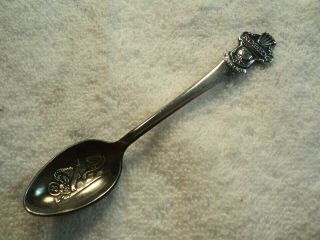 Vintage Bucherer Rolex 4 " Sterling Silver Souvenir Spoon W Lion Embossed Bowl