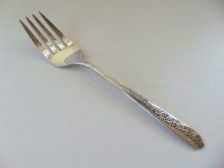 Oneida Royal Rose Cold Meat Serving Fork Nobility Silverplate 1939