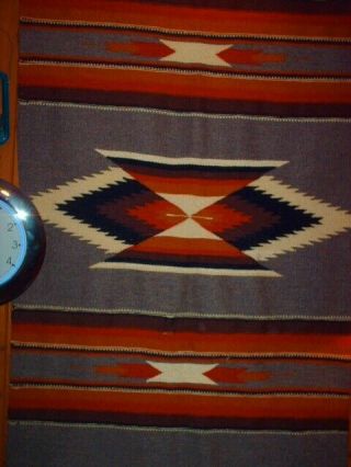 Navajo Indian Rug 42 " X70 " Wall Hanger Late 1960s
