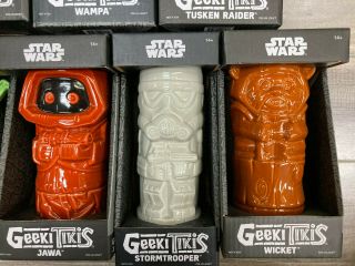 Think Geek Star Wars Tiki Mug Series 1 And 2 Complete Set
