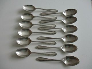 Vintage Epns Silver Plate Dessert Spoons X 12
