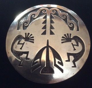 Vintage Large Hopi Pendant By Gary & Elsie Yoyokie