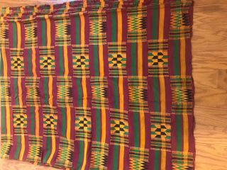Vintage large African Ashanti hand woven cloth 3