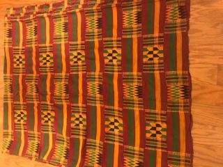 Vintage large African Ashanti hand woven cloth 4