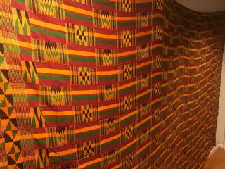 Vintage large African Ashanti hand woven cloth 6