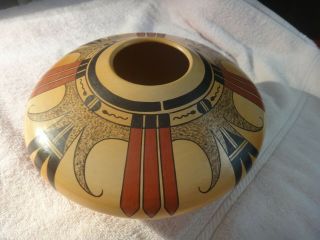 Dianna Tahbo Museum - Grade Hopi Large Hand - Coiled And Painted Bowl