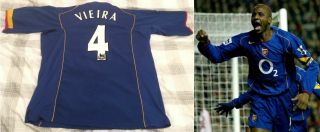 Retro Arsenal Away Shirt 2004/05 Vieira 5 | Nike Very Good (xl) Vintage