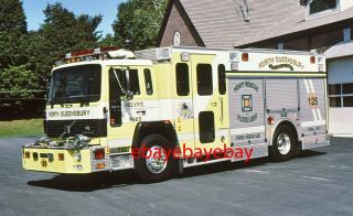 Fire Apparatus Slide,  Rescue 125,  North Queensbury / Ny,  1995 Volvo / Saulsbury
