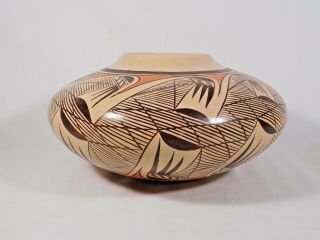 Large Hopi Indian " Migration Design " Pottery By Award Winning Adelle Nampeyo