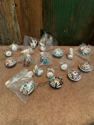 Vintage Miniature Assorted Pots Ornaments 19 By Laguna Pueblo Pottery All