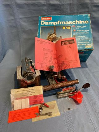 Vintage Wilesco D 10 Model Toy Steam Engine Dampfmaschine Made In West Germany