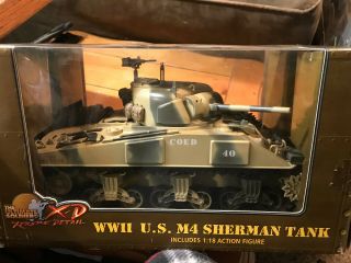 The Ultimate Soldier 1/18 Wwii Us M4 Sherman Tank W Driver 1:18