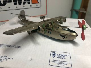 J Chein China Clipper Airplane Tin Wind Up Pan American