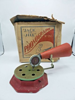 Vtg Jack And Jill Phonograph No 265 Schneider N.  Y.  Switch Overall
