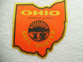 Boy Scout Patch Ohio Safe Hunter Division Of Wildlife 160 - 33a112