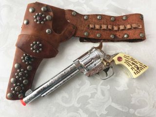 Vintage Nichols Mustang 500 Cap Gun With Holster 12 " Fab Cond