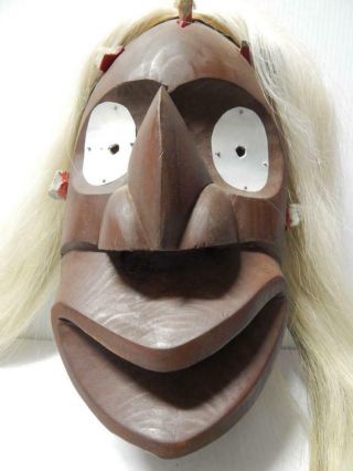 Unusual Vintage Canadian Iroquois Indian Carved Stone Giant Mask - Full Size