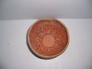 Pre - Columbian Anasazi Black On Red Pottery Bowl 2 1/2 " X 5 "