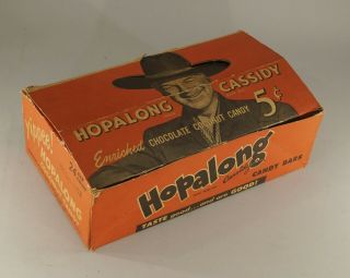 1950 Hopalong Cassidy Chocolate Candy Bars Empty Display Box 9 " X5 " X3 "