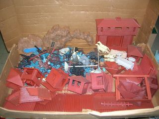 Marx Fort Apache Play Set W/many In Sears Box - Make Offers