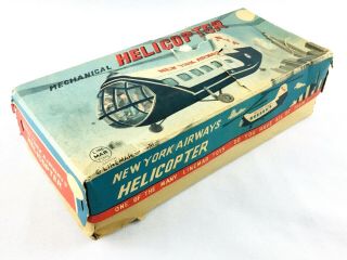 Japan Linemar York Airways Helicopter Tin Litho Wind - up w/ Box 2
