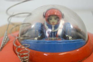 Flying Saucer UFO Tin Toy KO YOSHIYA Cragstan Battery Op Space 1950 ' s 3