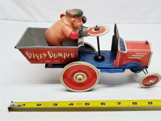 B39 Vintage Marx Tin Litho Wind Up Popeye " Brutus / Bluto " Dippy Dumper -