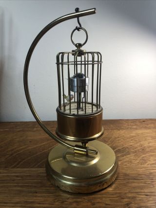 Vintage Kaiser German Bird Cage Stand Shelf Clock Brass