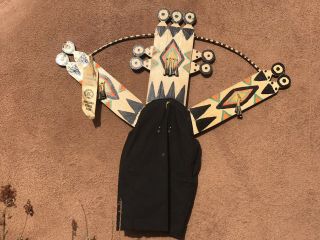Old Apache Native Crown Dancer Gaan Mask Headdress Az State Fair 1968 John Dewey