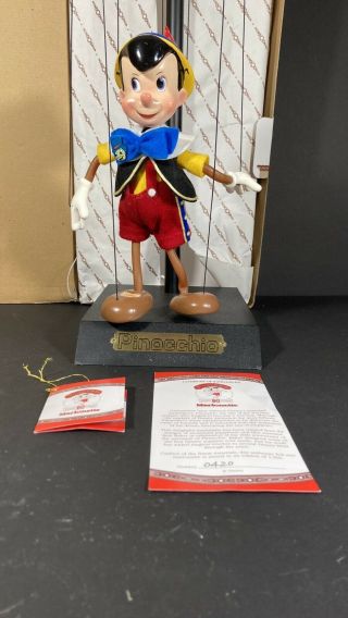 Disney Pinocchio Marionette by Bob Baker 60th Anniv.  Box 420 Prop 31” 3