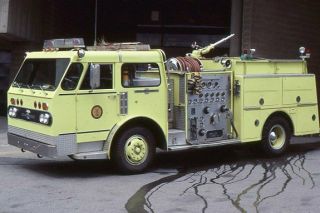 Amsterdam Ny 19?? American Lafrance Pumper - Fire Apparatus Slide
