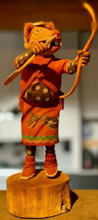 Hopi Pig Warrior Kachina Doll – Delbert Silas – Hand Carved Native American