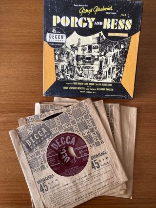 Porgy And Bess Musical Show,  Set Of 4vinyl 45rpm Decca Records George Gershwin’s