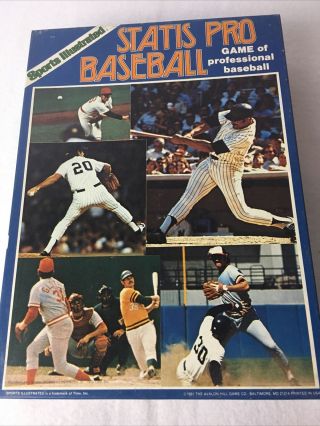 Vintage Avalon Sports Illustrated Statis Pro Baseball Game Complete 1979 Punched