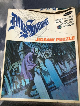 Dark Shadows 1969 Jigsaw Puzzle Abc Tv Show Whitman White Fair Shape
