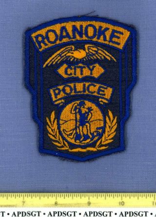 Roanoke City (old Vintage) Virginia Sheriff Police Patch Mesh Back Cheesecloth