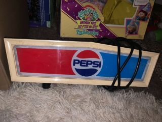 Vintage 1980s Light Up Pepsi Sign Pepsi Cola Advertisement