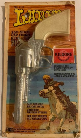 Vintage 1970 Kilgore Laredo Toy Cap Pistol 7119 Nos Usa
