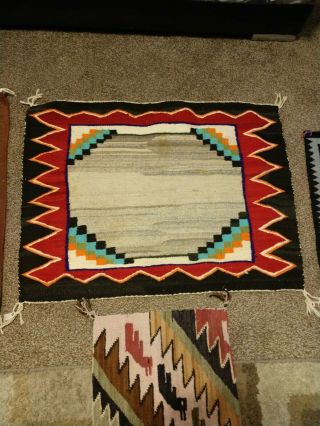 3 Vintage Native American Rugs Navajo Indian YEI Rug Great Colors 1 BAG 2