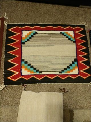 3 Vintage Native American Rugs Navajo Indian YEI Rug Great Colors 1 BAG 6