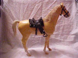 Thunderbolt Western Range Horse Vintage Marx Jonny West W/ Saddle & Blanket