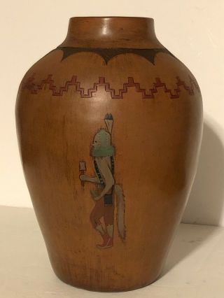 Native American Navajo Indian Hand Pottery Lorraine Williams Yazzie Pot Vase