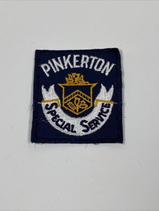 Pinkerton Special Service Shirt Hat Patch 3 " Square Vintage